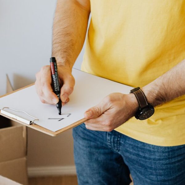 Writing a quick estimate on a clipboard