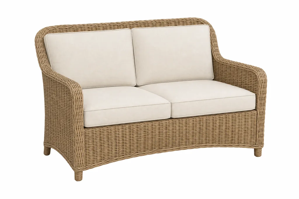 Illustration of Wicker Loveseat for MoverCalcs moving estimate inventory.